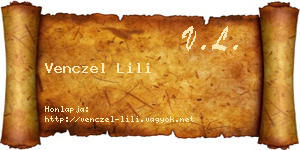 Venczel Lili névjegykártya